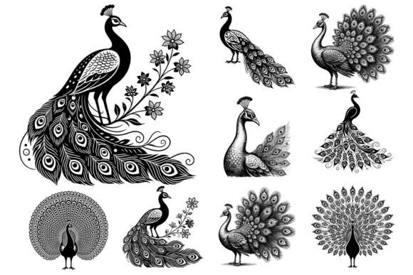 Download Peacock SVG Bundle | Peacock Bird SVG - Bird svg Collection