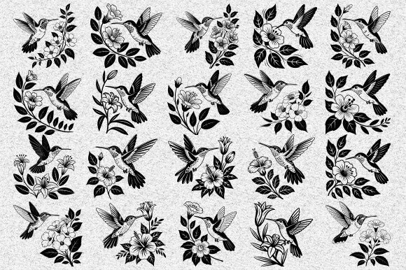 Download Hummingbird Svg Bundle, Flower Bird Svg - Premium Bundle