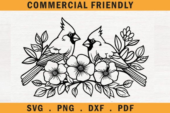 Download Christmas Floral Red Cardinal Bird SVG 9 - Bird svg Collection