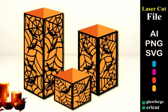 Download Halloween Paper Cut Candle Holder 3d SVG - Halloween paper cut Collection