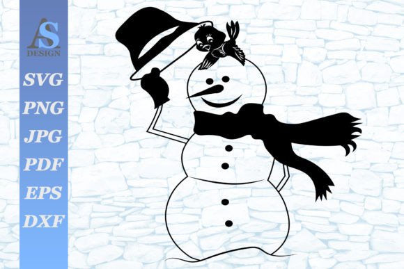 Download Snowman and Bird SVG - Premium Resources