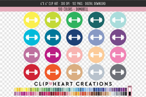 Download Dumbbell Icon Clip Art - 100 Colors - Premium Resources