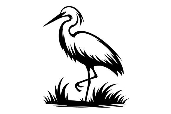 Download Egret Bird SVG Silhouette , Illustration - Premium Resources